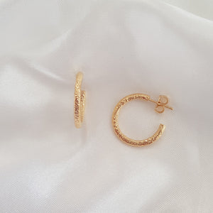 boucles d'oreilles texturé - créoles