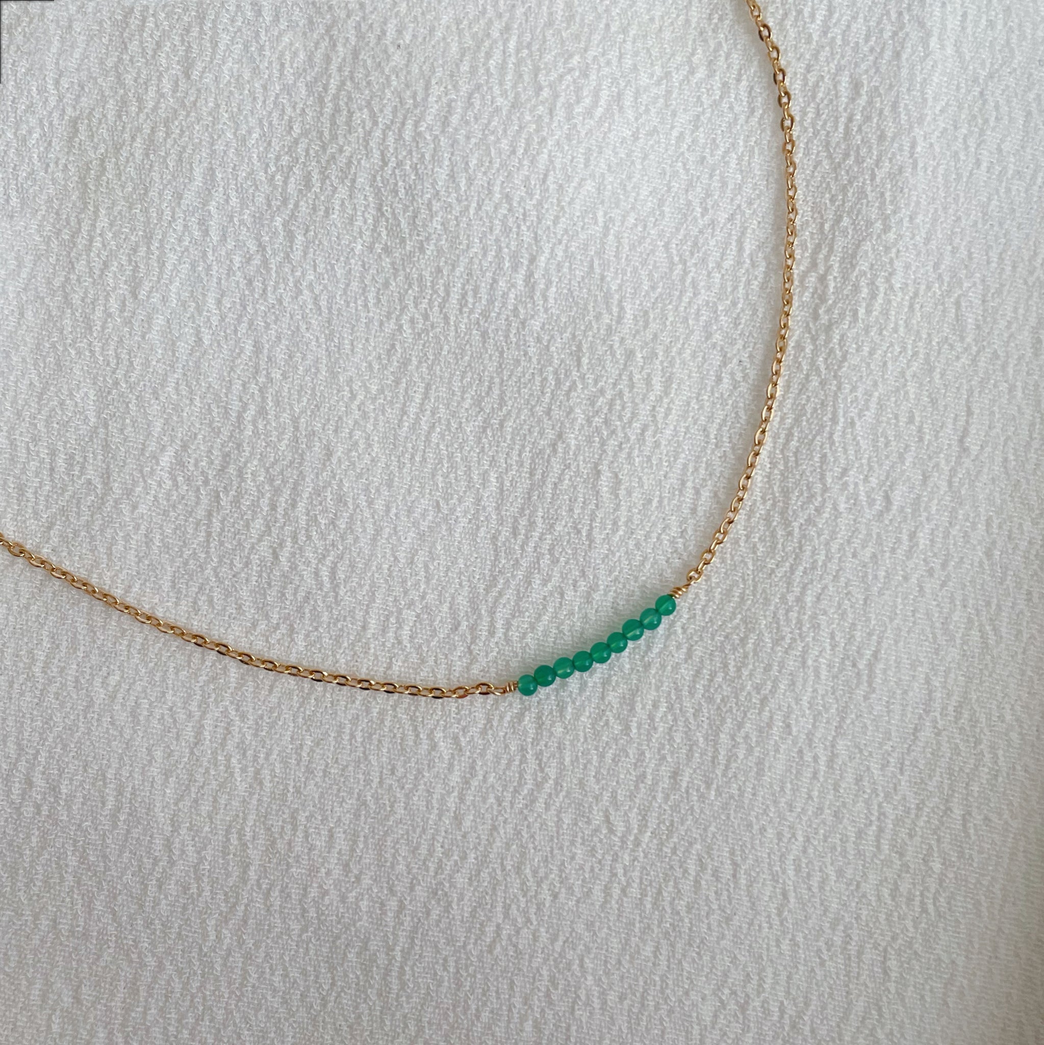 collier chaîne avec aventurine