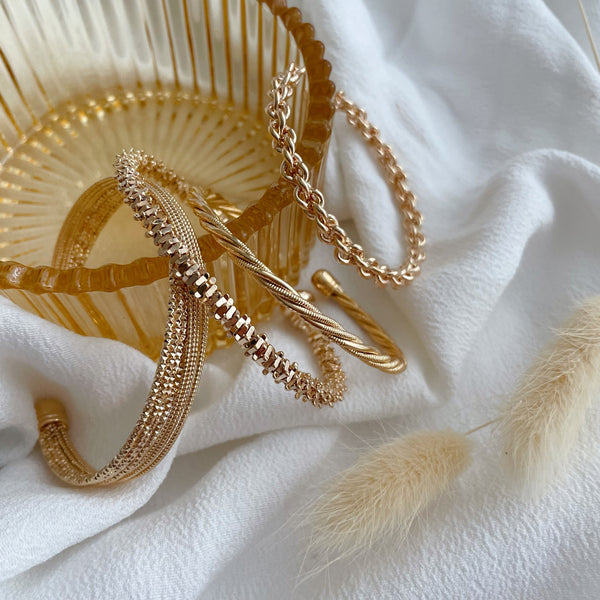 bracelet jonc maillons rigides