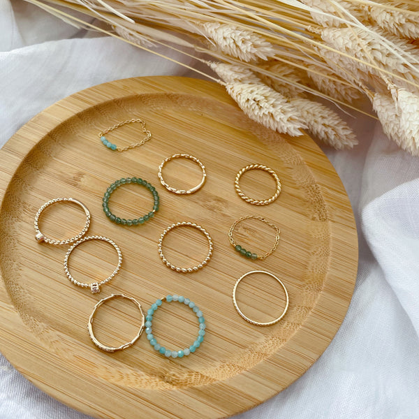 Bague anneau billes