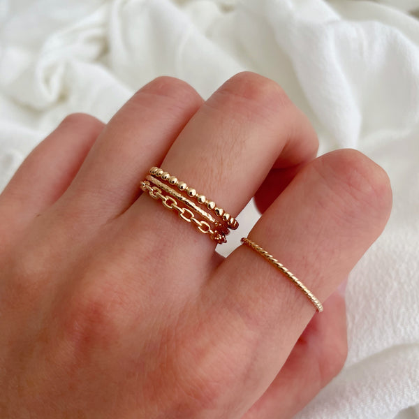 Bague anneau billes