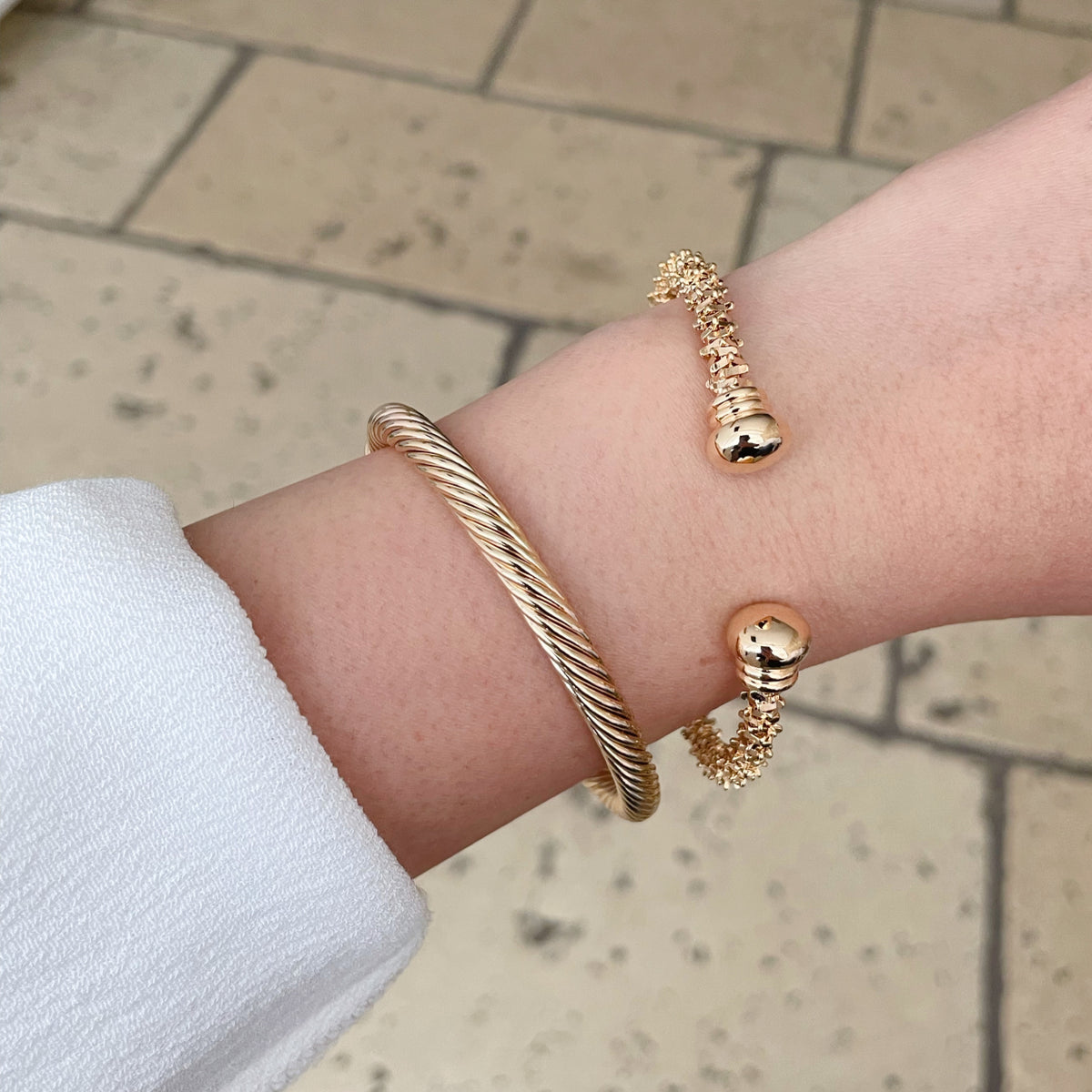 Bracelet De Noël épais Torsadé - 3 Fils Cuivre Anti-arthrose - Spirituel - Neuf