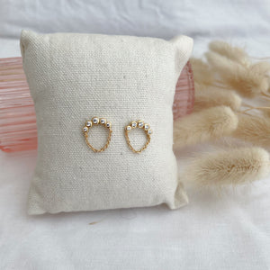 boucles d'oreilles chaînes et zirconium