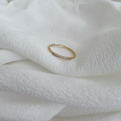 bague anneau maille strass