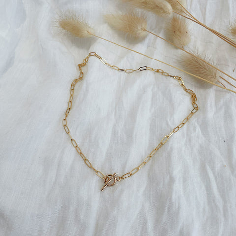 collier maillons et fermoir barre