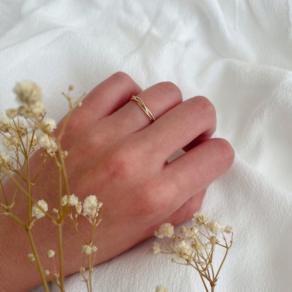 bague tressée