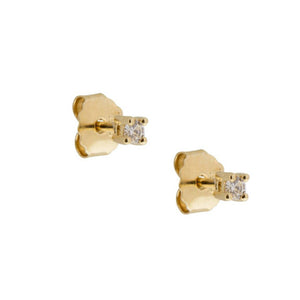 puces d'oreilles doré 4 griffes
